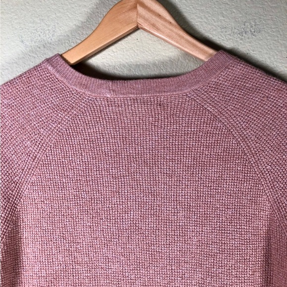 Madewell Jane Waffle Stitch Sweater In Heather Rose - Picture 6 of 9